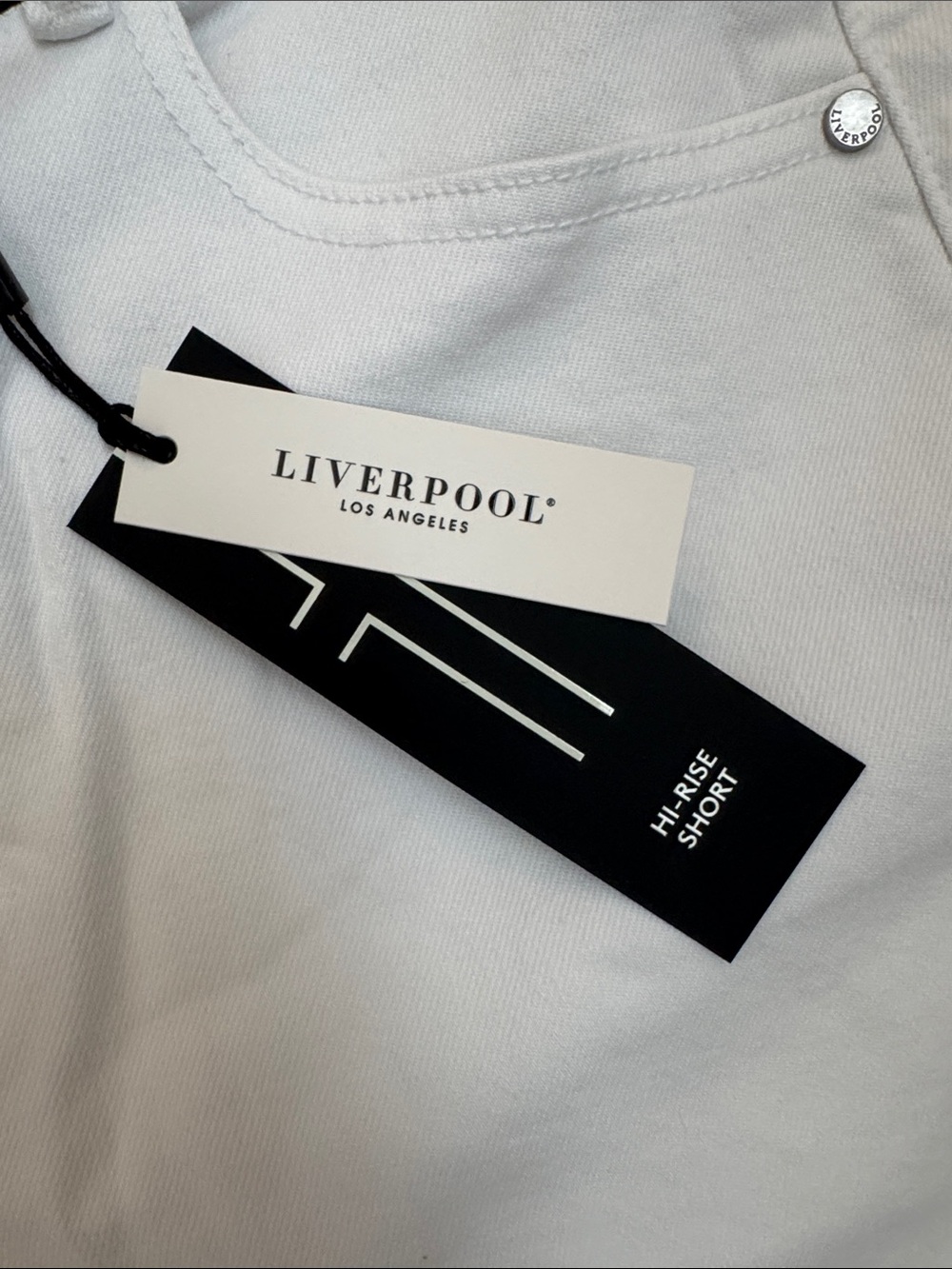 LIVERPOOL: HIGH RISE HERITAGE SHORT BRIGHT WHITE - 6/28 - NWT!! - Picture 2 of 5